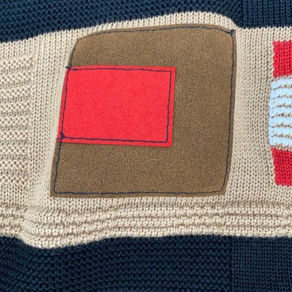 Brocca Vintage 90's Italian Wool Geometric Pull Over Sweater Men's Size XL (56) - Picture 4 of 10